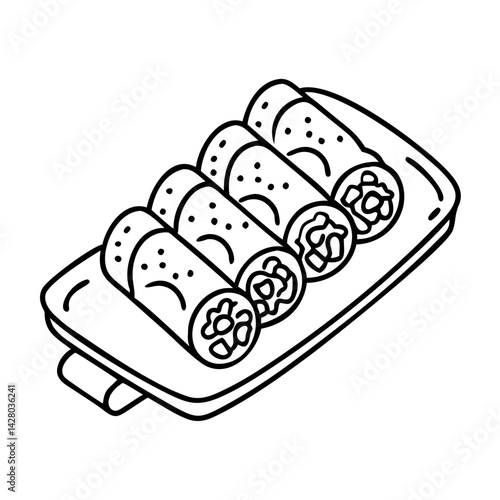 enchiladas icon, enchiladas line art - simple line art of enchiladas, perfect for enchiladas logos and icons