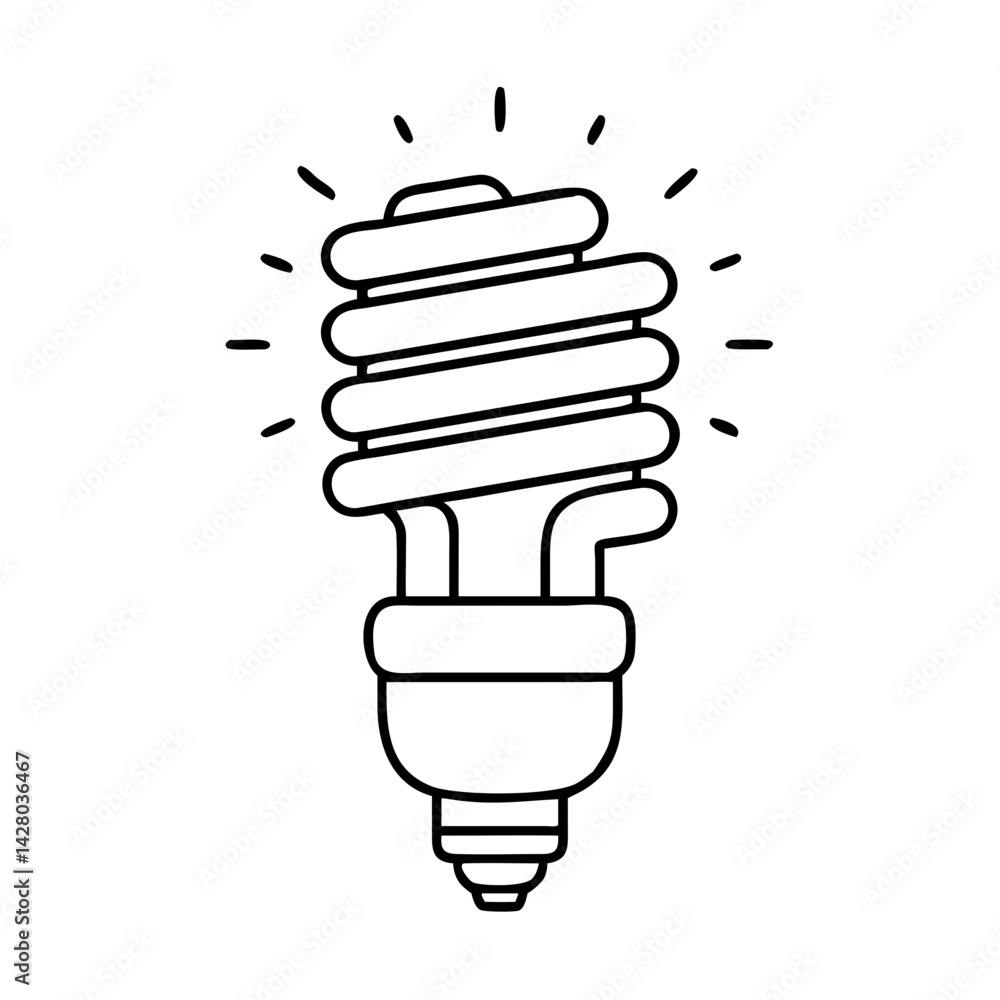 energy efficient light bulb icon, energy efficient light bulb line art - simple line art of energy efficient light bulb, perfect for energy efficient light bulb logos and icons energy efficient light bulb icon, energy efficient light bulb line art - simple line art of energy efficient light bulb, perfect for energy efficient light bulb logos and icons