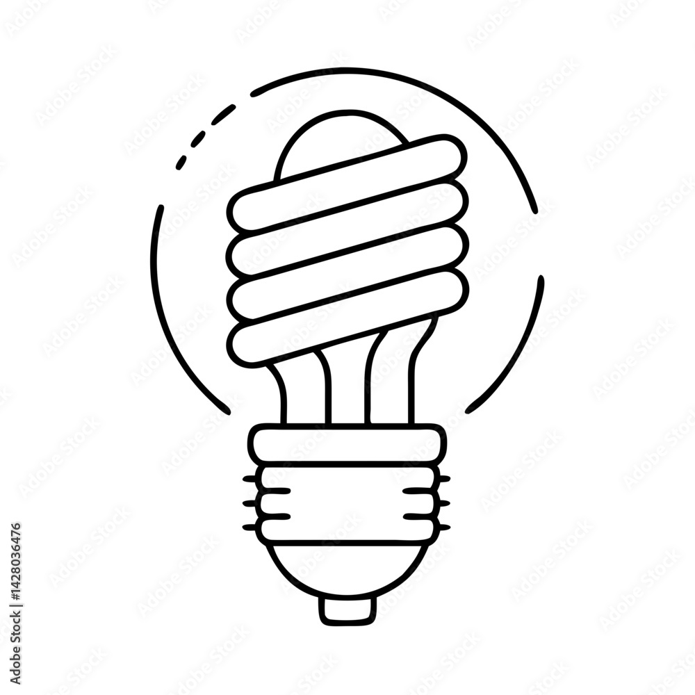 energy efficient light bulb icon, energy efficient light bulb line art - simple line art of energy efficient light bulb, perfect for energy efficient light bulb logos and icons energy efficient light bulb icon, energy efficient light bulb line art - simple line art of energy efficient light bulb, perfect for energy efficient light bulb logos and icons