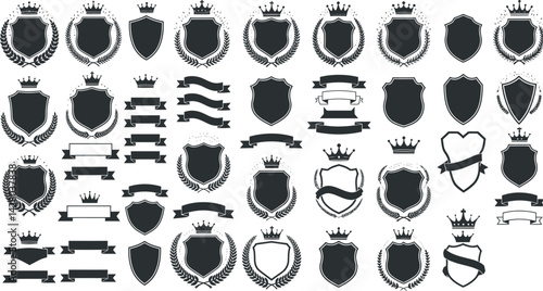 Heraldic Elements Vector Collection