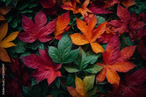 Wallpaper Mural Abstract background colorful leaves texture Torontodigital.ca