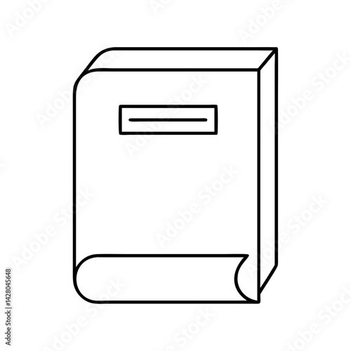 hardcover book icon, hardcover book line art - simple line art of hardcover book, perfect for hardcover book logos and icons