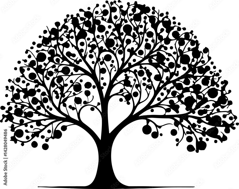 Obraz premium vector tree silhouette