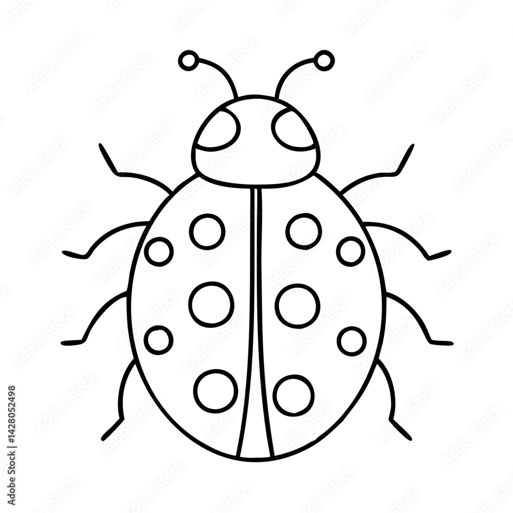 ladybug icon, ladybug line art - simple line art of ladybug, perfect for ladybug logos and icons ladybug icon, ladybug line art - simple line art of ladybug, perfect for ladybug logos and icons