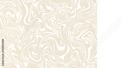 Swirled beige and white design creates fluid abstract patterns