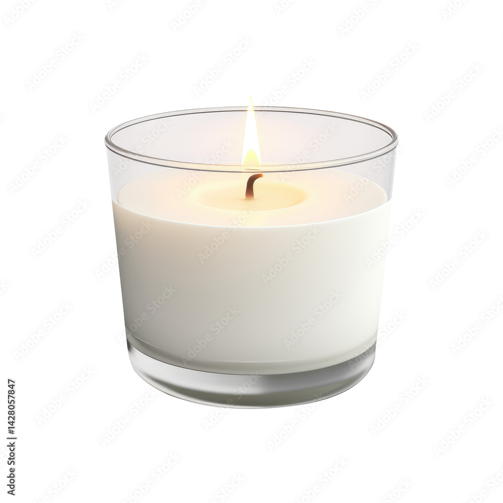 candle in glass candle in glass
