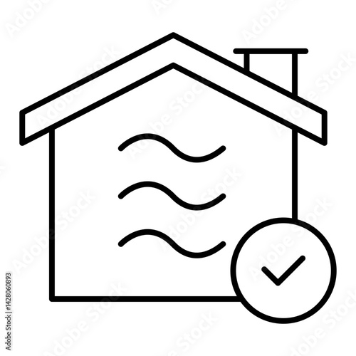 Indoor Air Quality Icon. Visual representation of indoor air quality used in HVAC and home service contexts