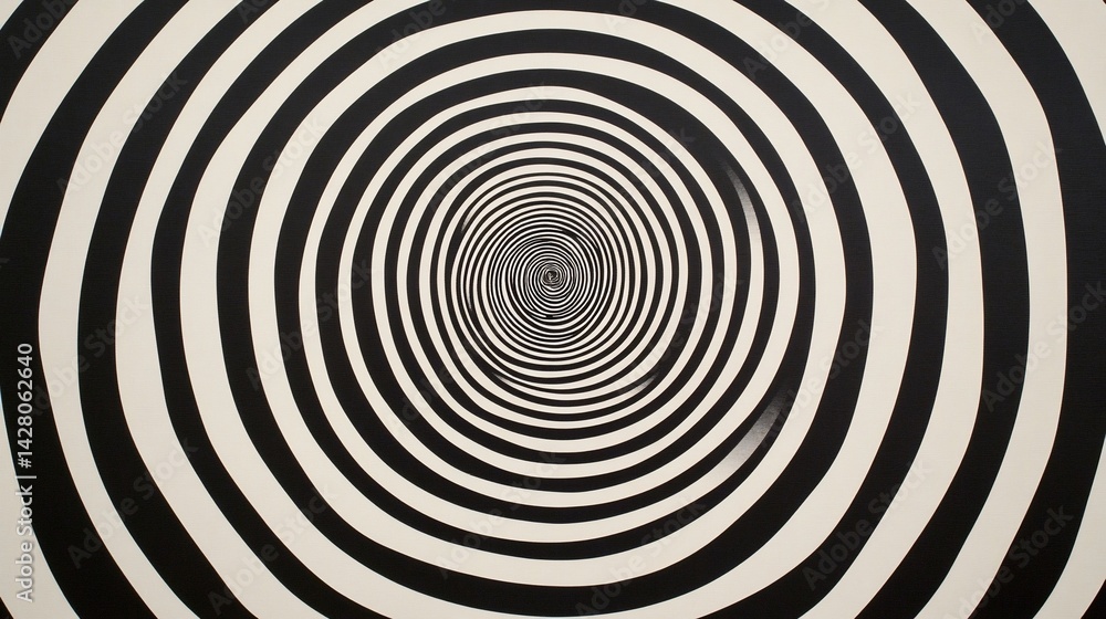 Black and white hypnotic spiral visual Black and white hypnotic spiral visual