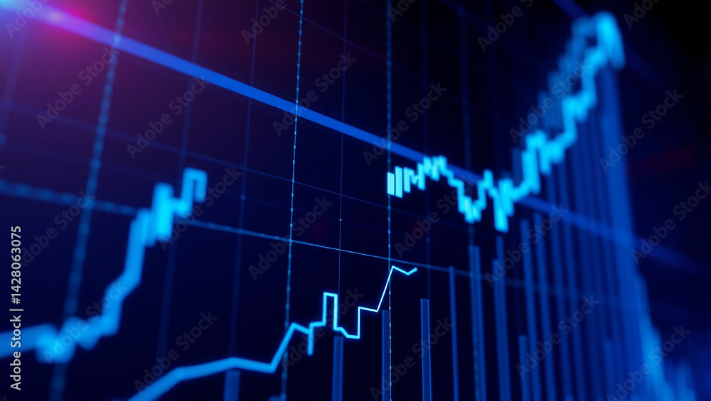 stock market graph on screen stock market graph on screen