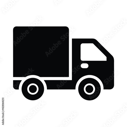 Free Delivery Truck Flat Vector Icon