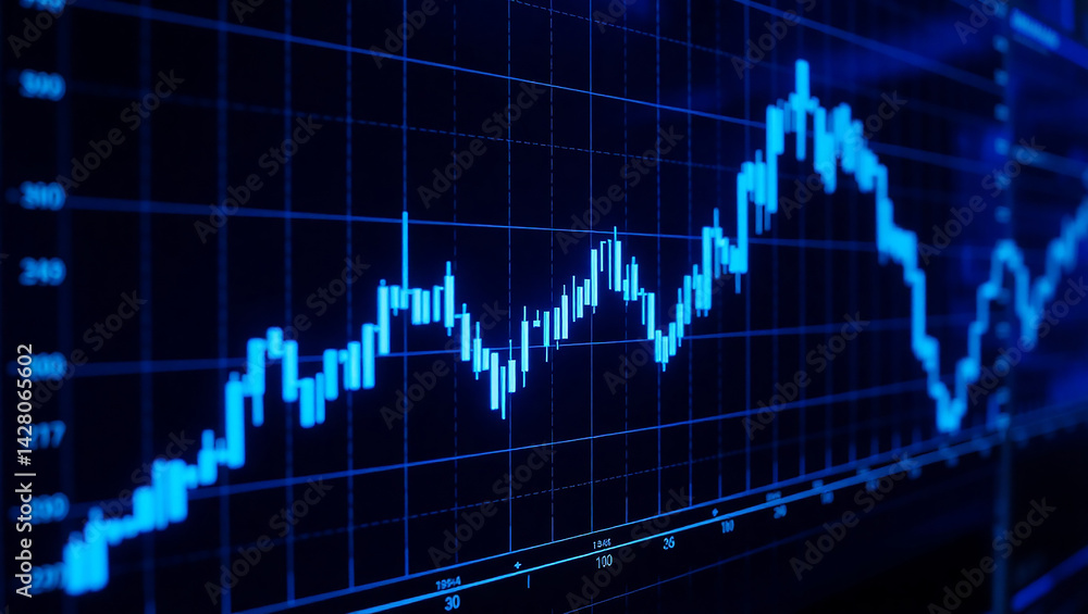 Naklejka premium stock market graphs