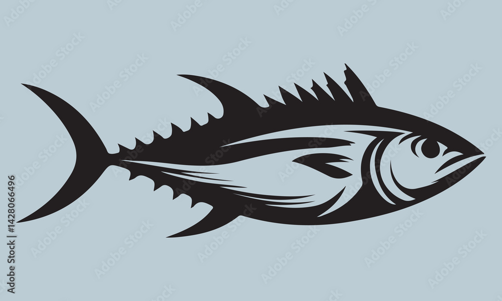 Fototapeta premium vector illustration of a fish