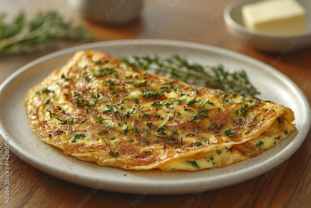Delicious Herb Omelette Recipe with Golden Crust Delicious Herb Omelette Recipe with Golden Crust