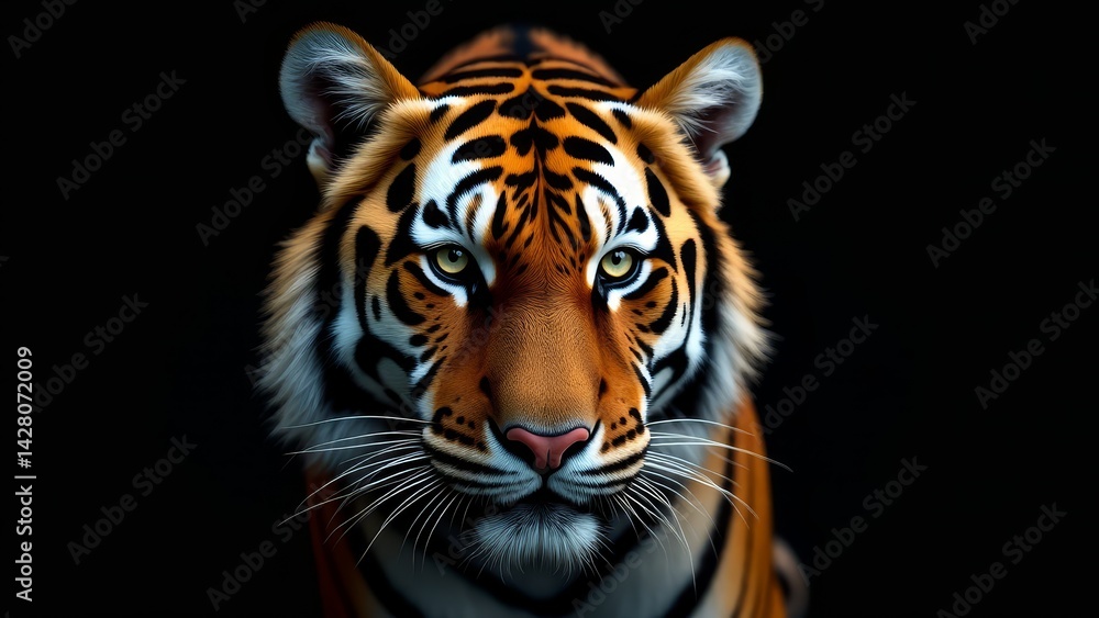 Fototapeta premium Portrait Of An Orange Tiger