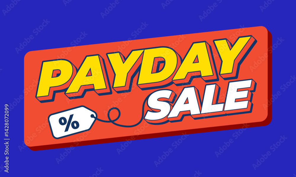 Fototapeta premium Payday Sale Text Effect Design Sale