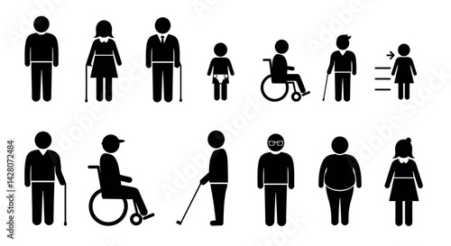 People and Accessibility Icon Set