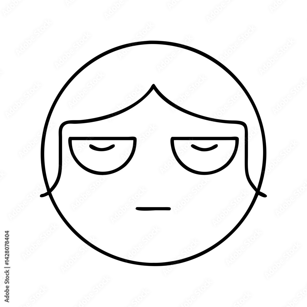 resting face icon, resting face line art - simple line art of resting face, perfect for resting face logos and icons resting face icon, resting face line art - simple line art of resting face, perfect for resting face logos and icons