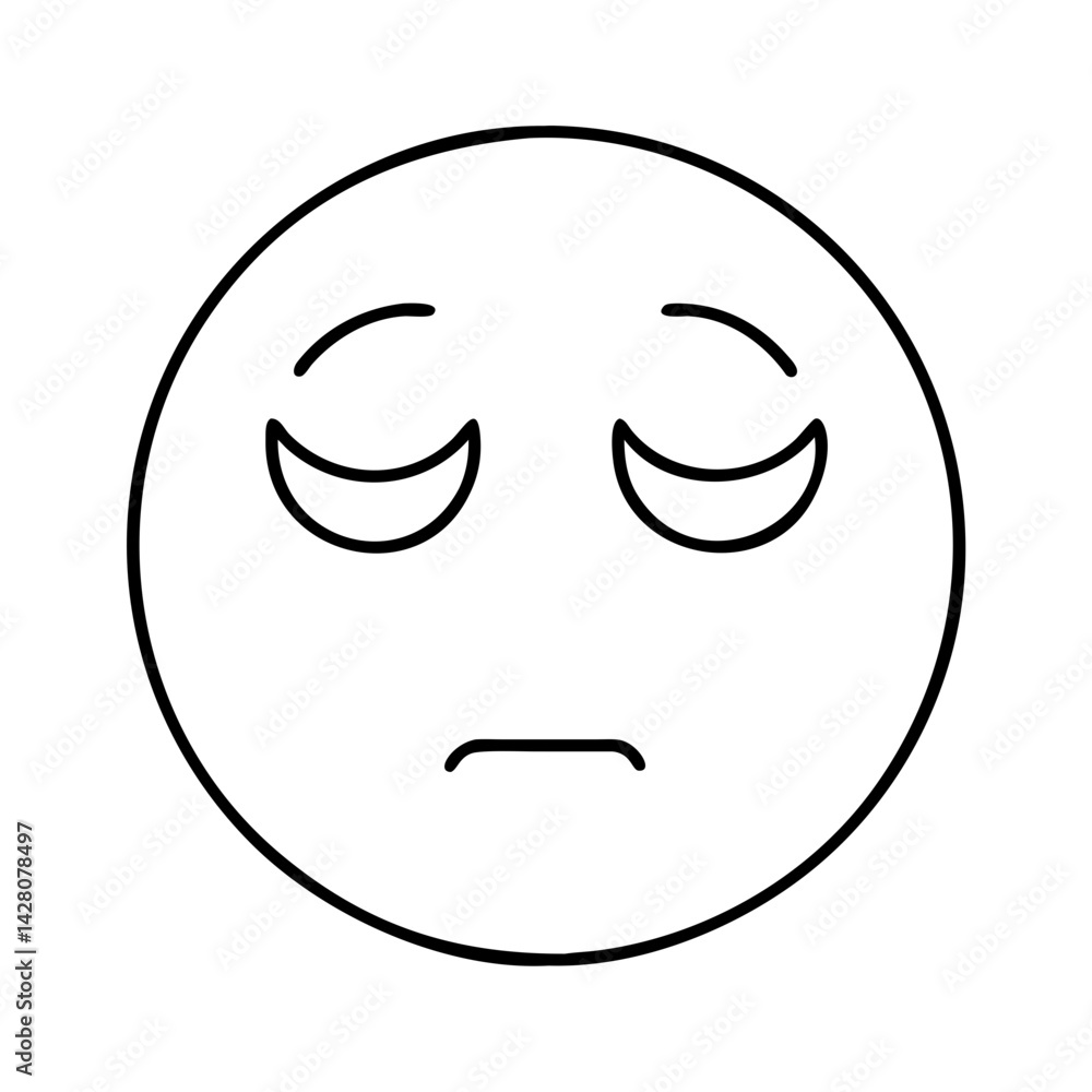 resting face icon, resting face line art - simple line art of resting face, perfect for resting face logos and icons resting face icon, resting face line art - simple line art of resting face, perfect for resting face logos and icons