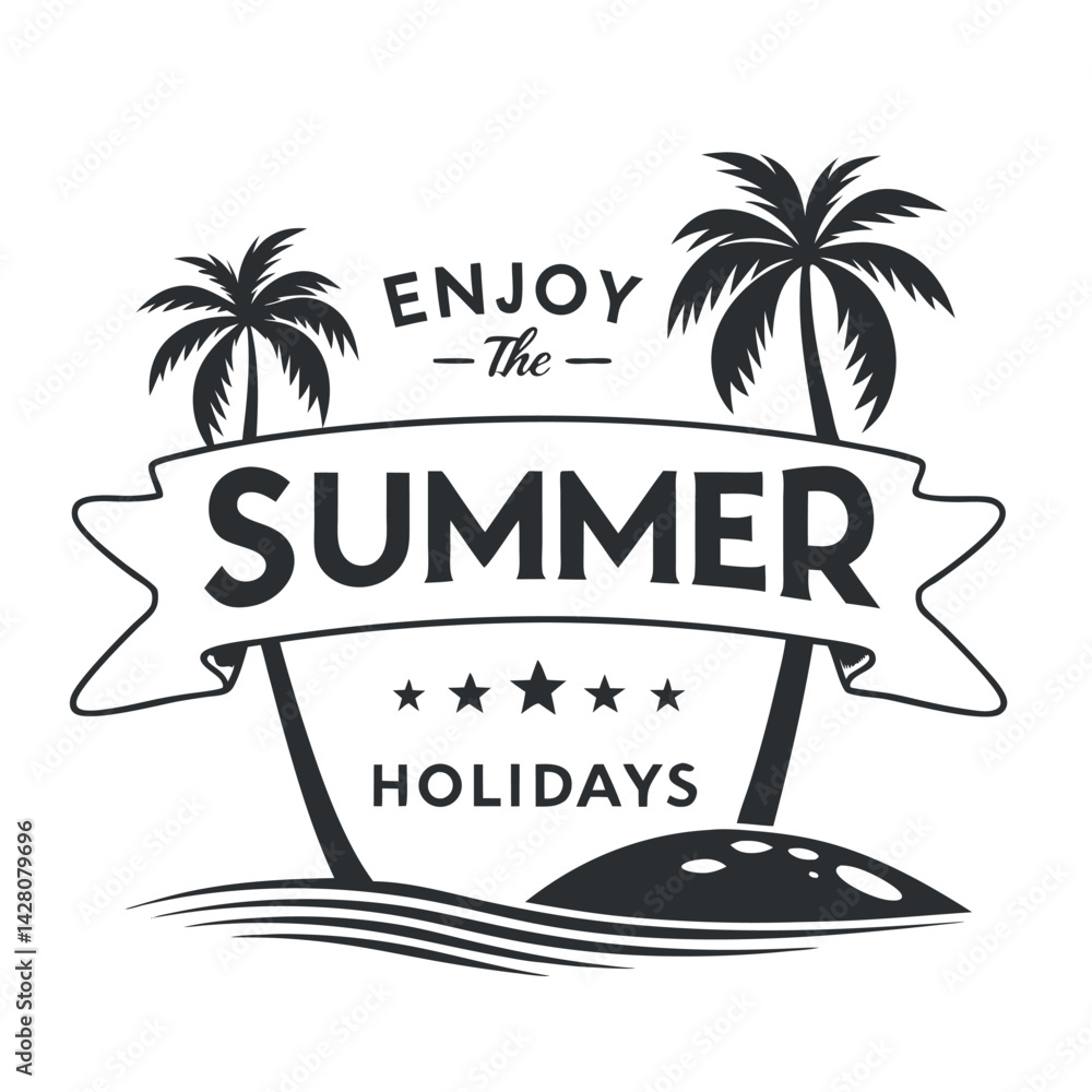 Obraz premium monochrome beach summer artwork