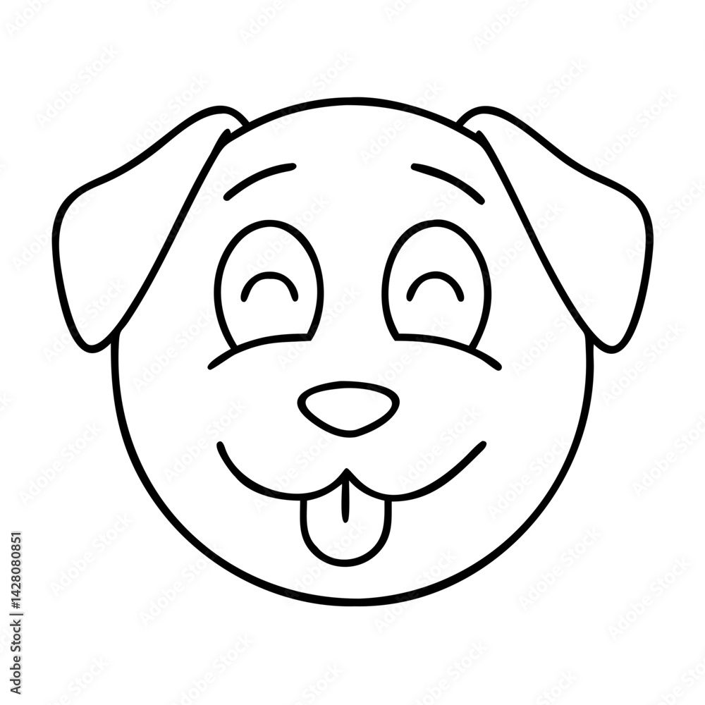 smiling pet face icon, smiling pet face line art - simple line art of smiling pet face, perfect for smiling pet face logos and icons smiling pet face icon, smiling pet face line art - simple line art of smiling pet face, perfect for smiling pet face logos and icons