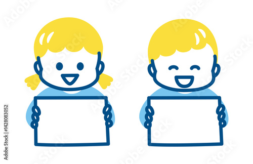 illustration of two kids showing the boards