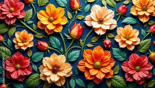 Intricate woven floral tapestry, rich texture, floral, yarn, wool