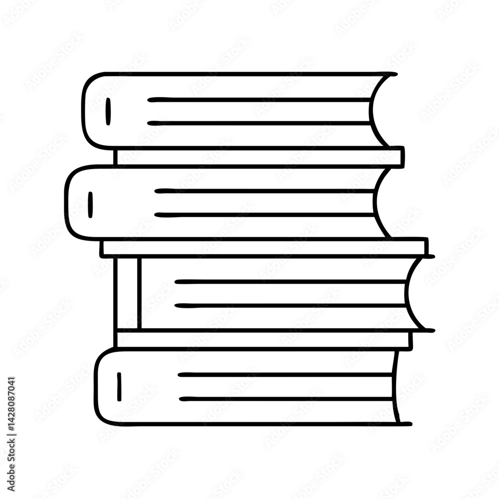 stack of books icon, stack of books line art - simple line art of stack of books, perfect for stack of books logos and icons stack of books icon, stack of books line art - simple line art of stack of books, perfect for stack of books logos and icons