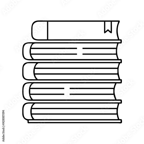 stack of classics icon, stack of classics line art - simple line art of stack of classics, perfect for stack of classics logos and icons