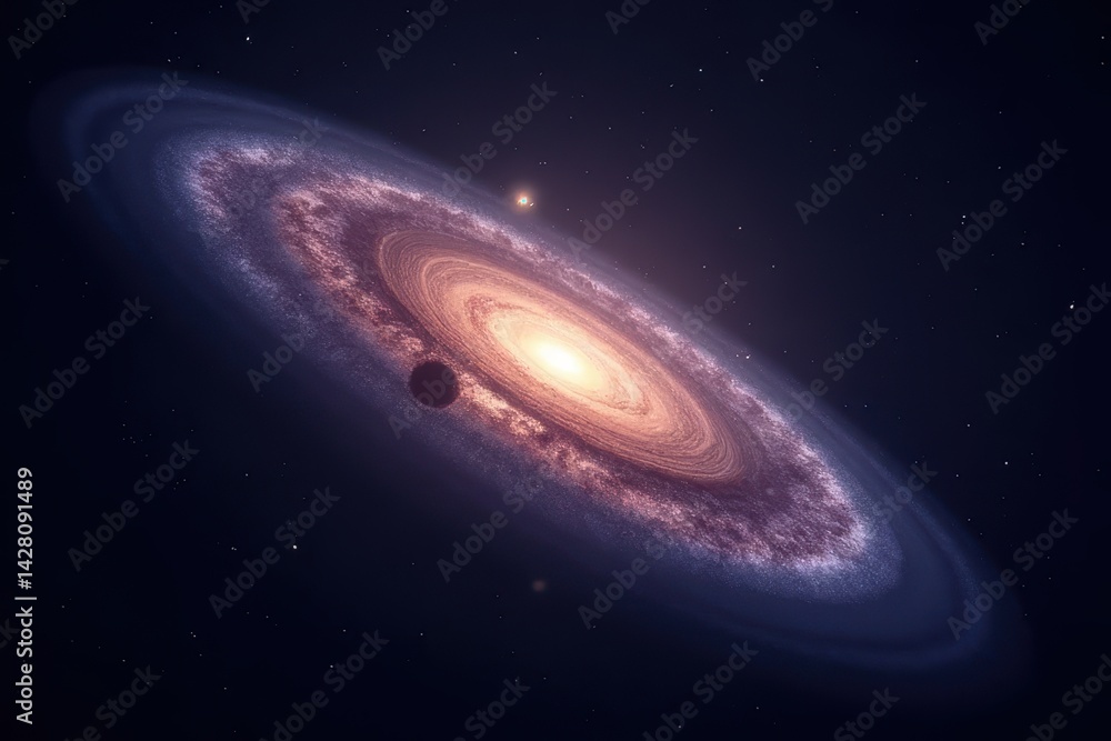 Naklejka premium Elusive Dwarf Galaxy in Space