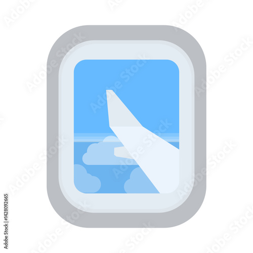 Airplane Window View