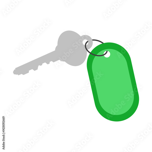 Key with Green Tag