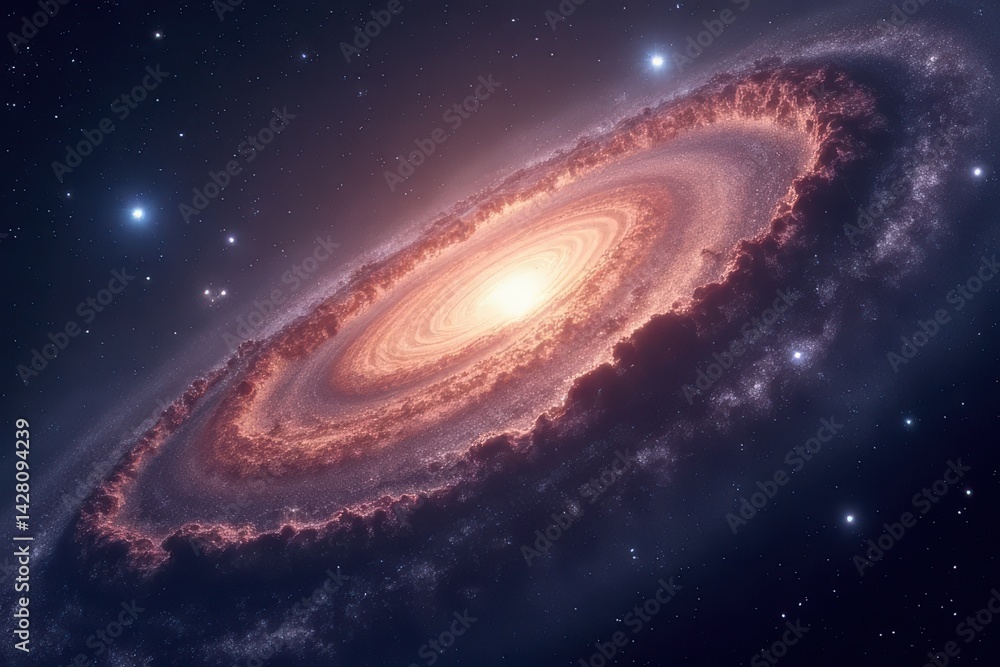 Fototapeta premium Galactic Core Images and the Cosmos's Heart