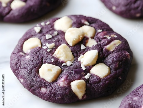 Delicious Purple Ube Cookies with White Chocolate Chips