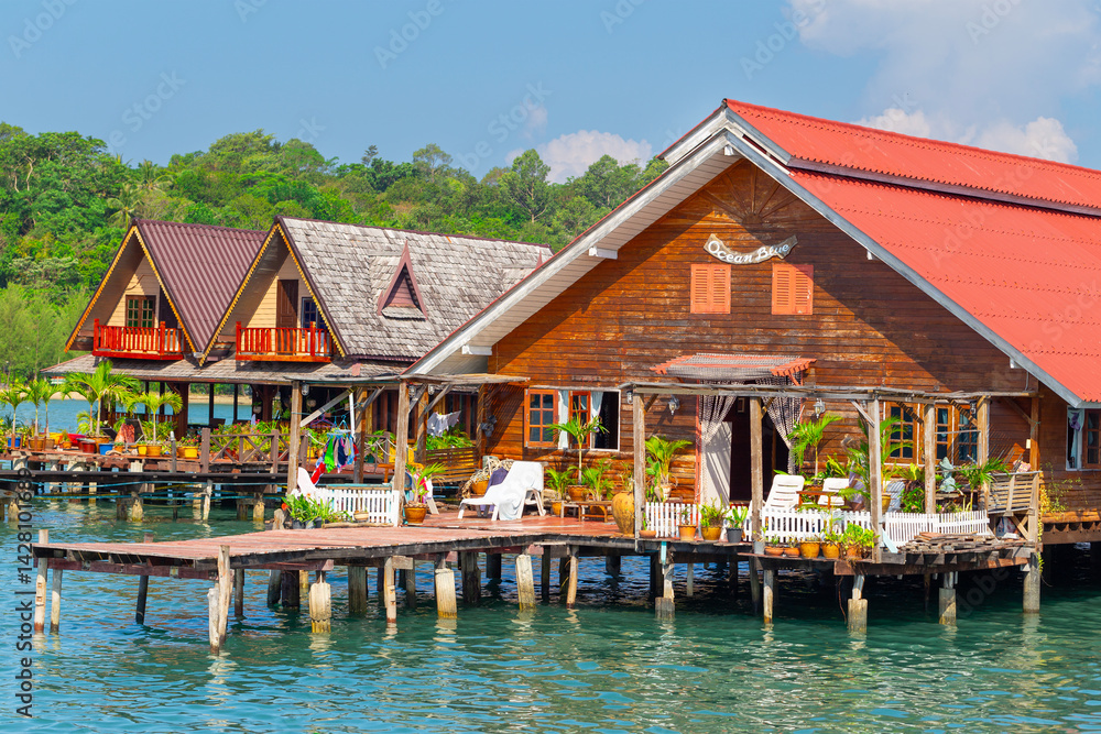 Houses on stilts in the fishing village of Bang Bao