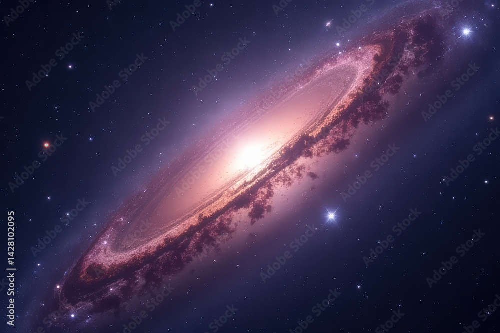 Fototapeta premium Quasar Universe Insights: Galactic Explorations
