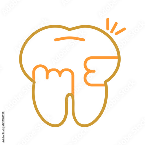 Toothache And Plaque Icon Design