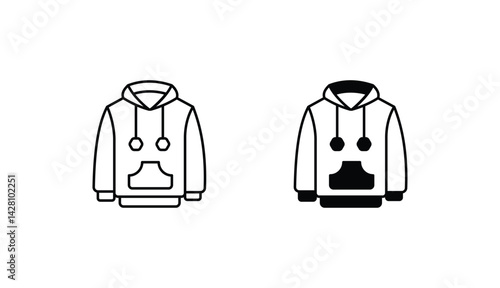 Hoody icon design with white background stock illustration