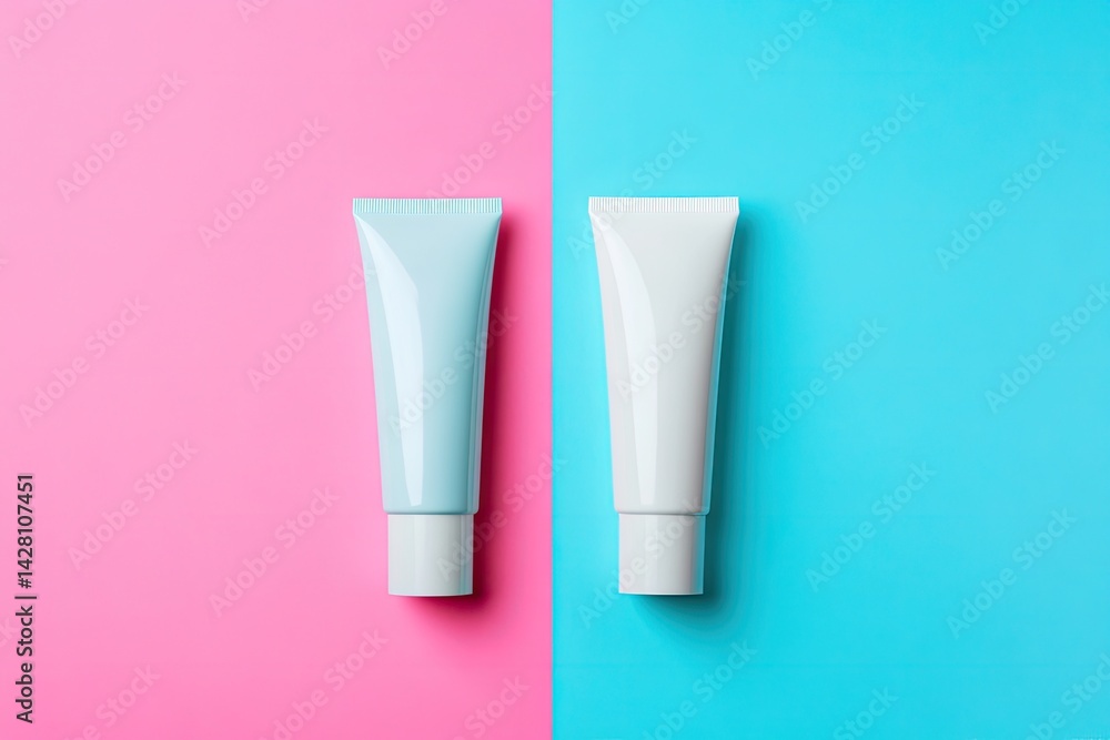 Two tubes on a split background Two tubes on a split background