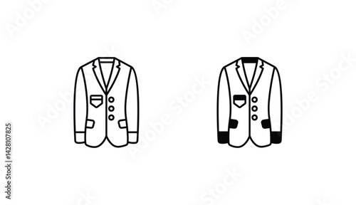 Blazer icon design with white background stock illustration