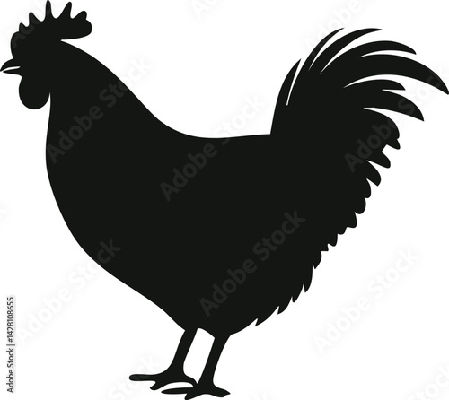 rooster silhouette illustration