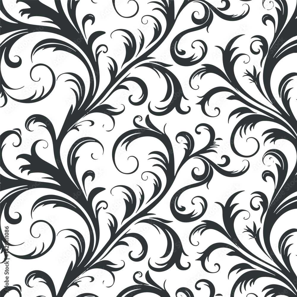 Vector abstract linocut floral poster template. Modern trendy minimal style. Black and white colors. Botanical blockprint. Pattern design for wallpaper, wall decor, print, postcard, cover, template. Vector abstract linocut floral poster template. Modern trendy minimal style. Black and white colors. Botanical blockprint. Pattern design for wallpaper, wall decor, print, postcard, cover, template.
