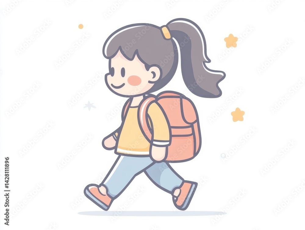 girl running on a white background girl running on a white background