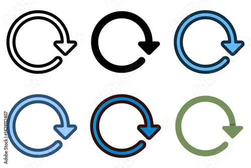 refresh arrow icon vector illustration