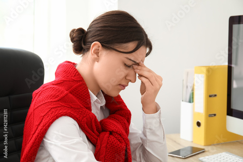Young woman suffering from ...