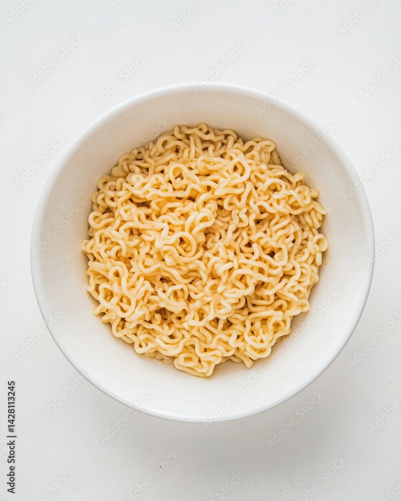 Noodle Delight: A simple, yet satisfying close-up shot showcases a delicious bowl of cooked noodles, ready to be enjoyed, evoking warmth and comfort. Noodle Delight: A simple, yet satisfying close-up shot showcases a delicious bowl of cooked noodles, ready to be enjoyed, evoking warmth and comfort.