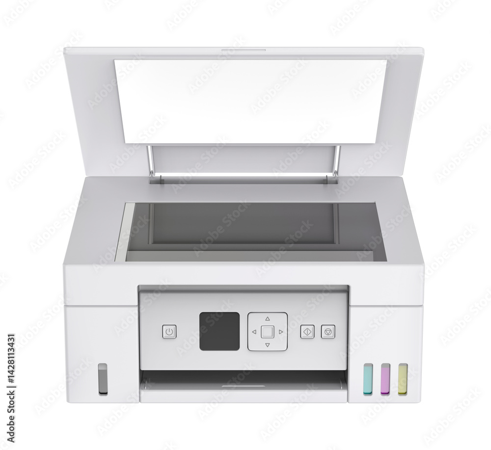 Inkjet color photocopier on a transparent background Inkjet color photocopier on a transparent background