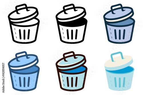 trash can icon vector illustration