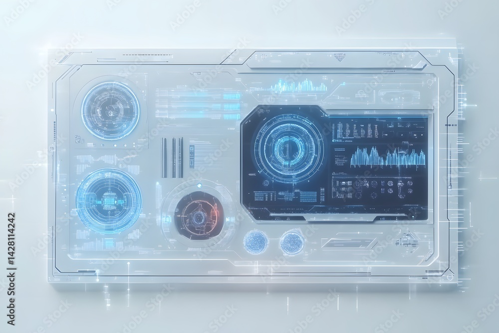 Obraz premium Futuristic Tech Interface Display