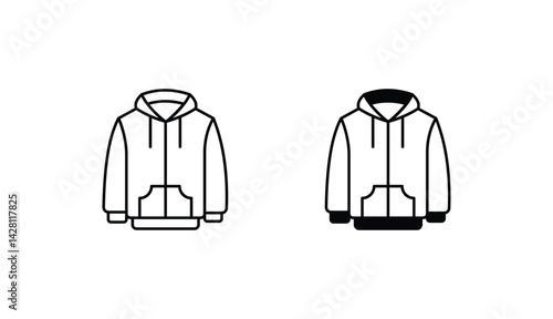 Sweat Shirt icon design with white background stock illustration