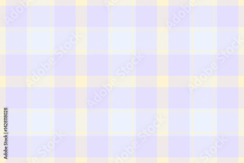 Pastel plaid pattern in soft lavender and pale yellow.  A delicate and calming design, perfect for backgrounds, textiles, or branding.